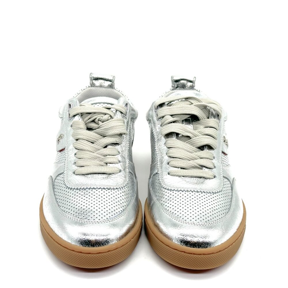 Christian Louboutin TUTTI RUI Donna Perforated Leather Sneakers Flat Shoes - Picture 7 of 16